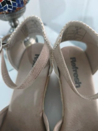 Sandalias esparto beige