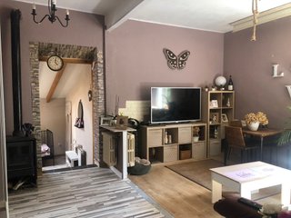 Alacena Salón Madera y Cristal