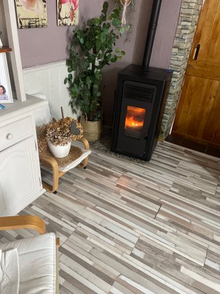 Alacena Salón Madera y Cristal