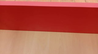 Estantería juvenil madera y metal roja No envio