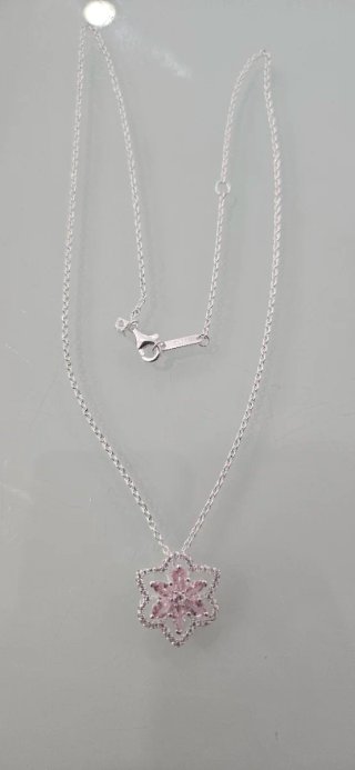 Collar flor plata 925