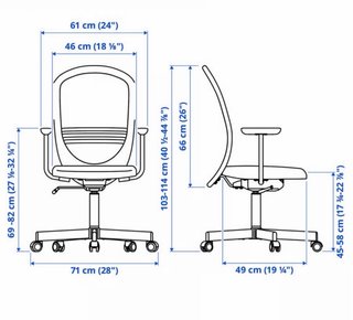 Silla de trabajo FLINTAN con reposabrazos gris