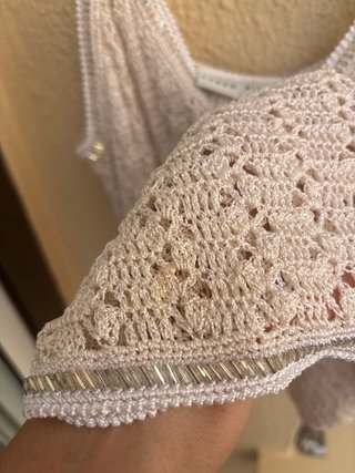 Vestido crochet blanco Karen Millen