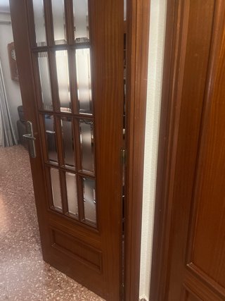 8 Puertas interior, madera SAPELI,manecilla ACERO