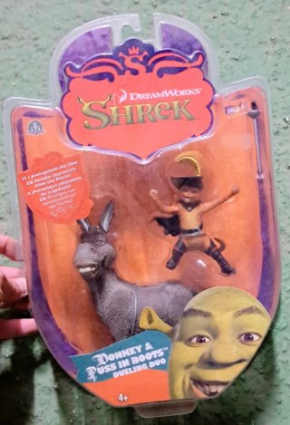 Shrek: Pack Figuras Donkey y Gato con Botas