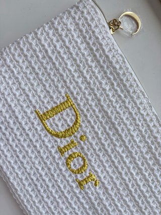 Neceser / Clutch Dior Blanco y Dorado Original