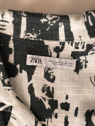 Camisa Zara Estampada Verano Talla M