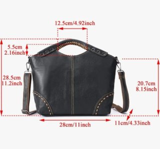 Bolso de cuero negro