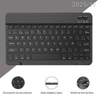 Funda/Teclado iPad 9/8/7 10,2" Air 3/Pro 10,5"