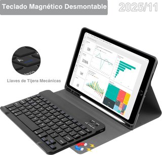 Funda/Teclado iPad 9/8/7 10,2" Air 3/Pro 10,5"