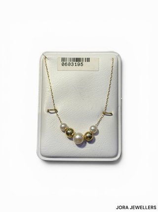 Cadena Oro 18k Bolas y Perlas Jora Jewellers