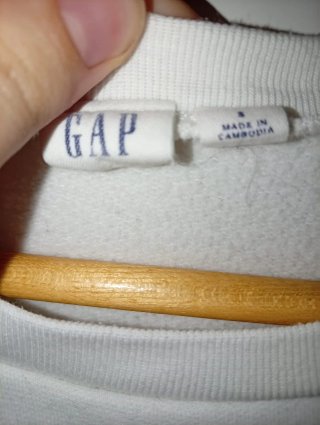 Sudadera Gap Blanca con Logo Azul