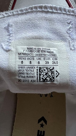 Zapatillas Converse blancas talla 39
