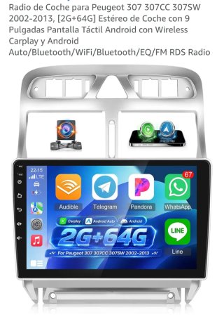 Radio Coche Peugeot 307 9 Android