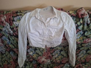Camisa blanca manga larga talla S