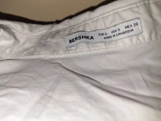 Camisa blanca manga larga talla S