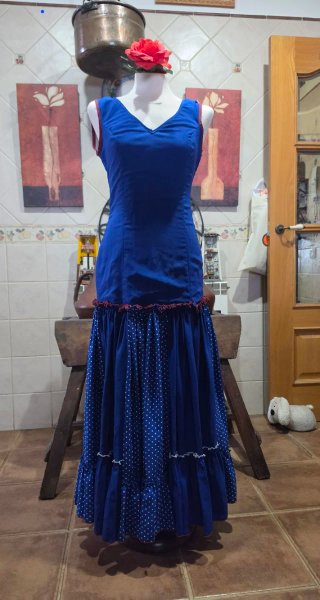 Vestido Flamenca Azul