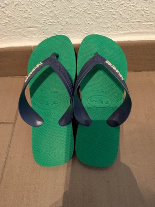 Chanclas Havaianas niño verde/azul T.35