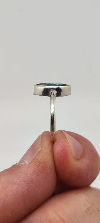 Anillo de Plata y Topacio Místico.