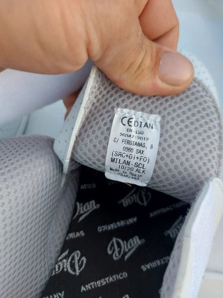 Zapatos blancos de trabajo nuevos 45