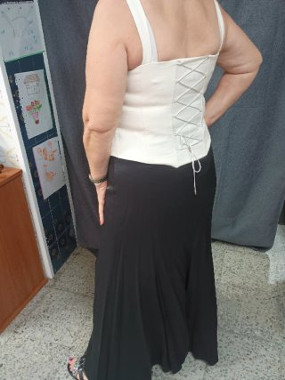 Conjunto de fiesta blanco y negro