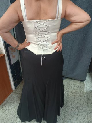 Conjunto de fiesta blanco y negro
