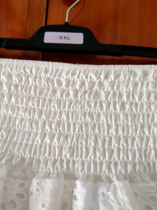 Conjunto Top Azul y Falda Blanca