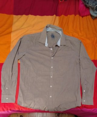 Camisa manga larga beige L