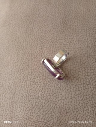 Zapatillas esparteñas blanco o beid y sortija ajus