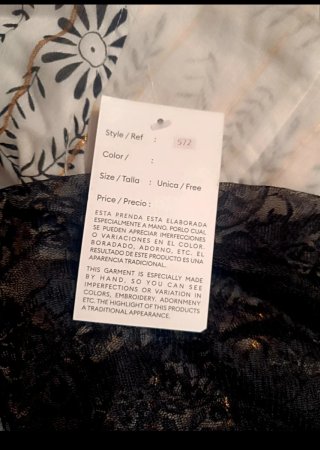 Vestido estilo indio blanco y negro