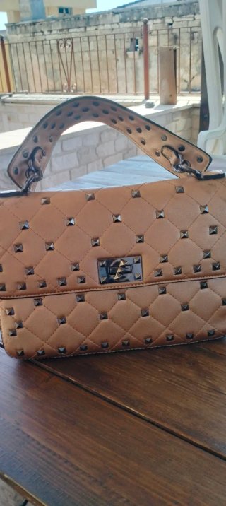 Borsa donna bronzo borchie