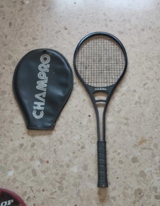 Raqueta de tenis ChampPro con funda