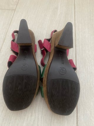 Sandalias Audley London Rosa y Verde