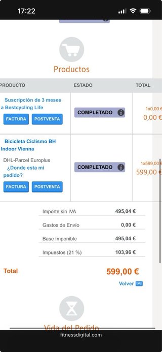 Bicicleta de Ciclismo Indoor (spinning) BH Vienna
