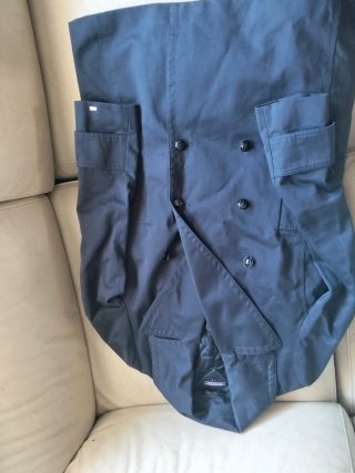 Gabardina acolchada mujer azul marino