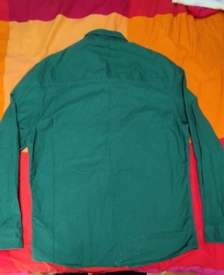 Camisa Zara Verde Manga Larga Talla L