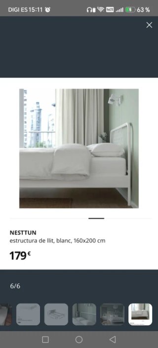 Cama Ikea Nesttun 160x200 y Somier Lönset