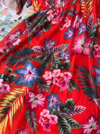 Vestido gasa estampado floral