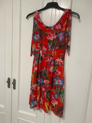 Vestido gasa estampado floral