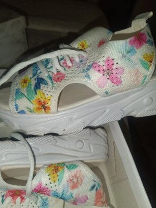 Sandalias Verano Flores Cordones