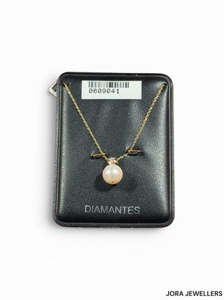Cadena Oro 18k Perla y Diamante Jora Jewellers