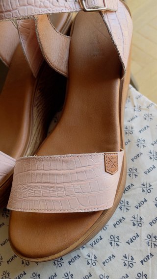 Sandalias POPA de cuña rosas talla 38
