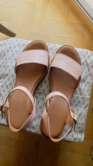 Sandalias POPA de cuña rosas talla 38
