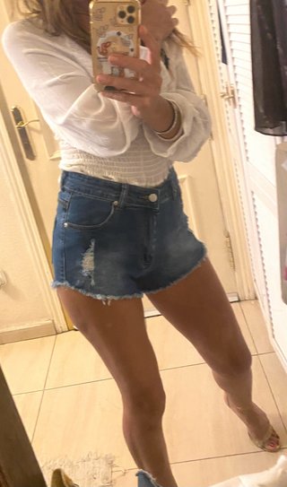 Shorts vaqueros desgastados