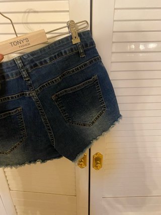 Shorts vaqueros desgastados