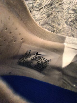 Botas de fútbol Nike Phanton AG azules y blancas