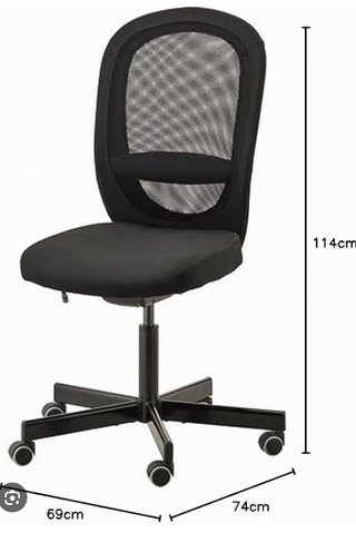 Silla de escritorio Ikea Flintan gris