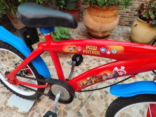 Bicicleta Paw Patrol Roja