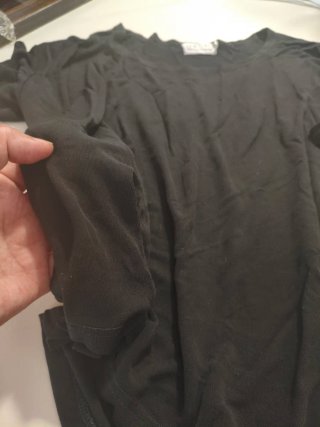 Camiseta negra mujer talla única