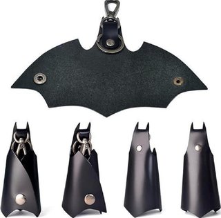 Llavero Cartera Batman Piel Negra
